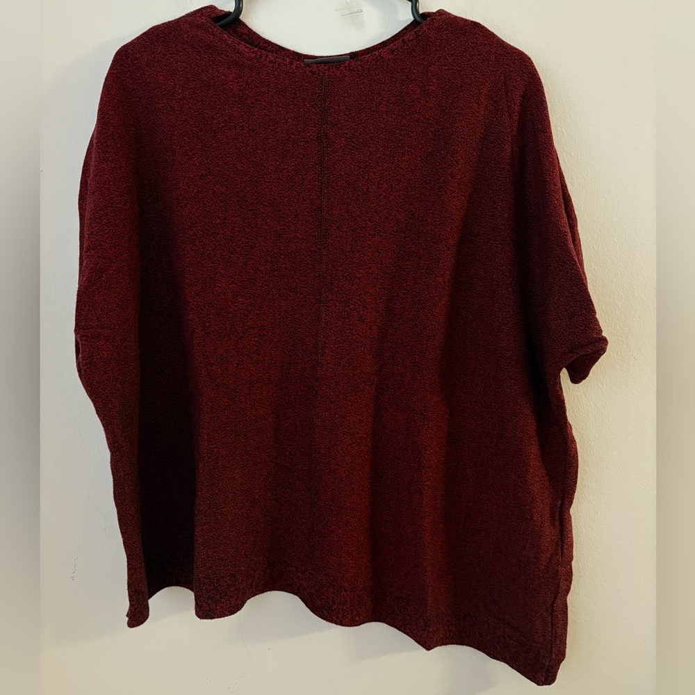 C&A Burgundy Short Sleeve Top